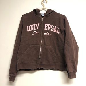 Brown universal Orlando zip up hoodie